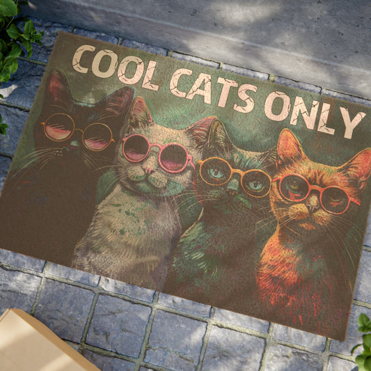‘Cool Cats Only’ - Outdoor Doormat