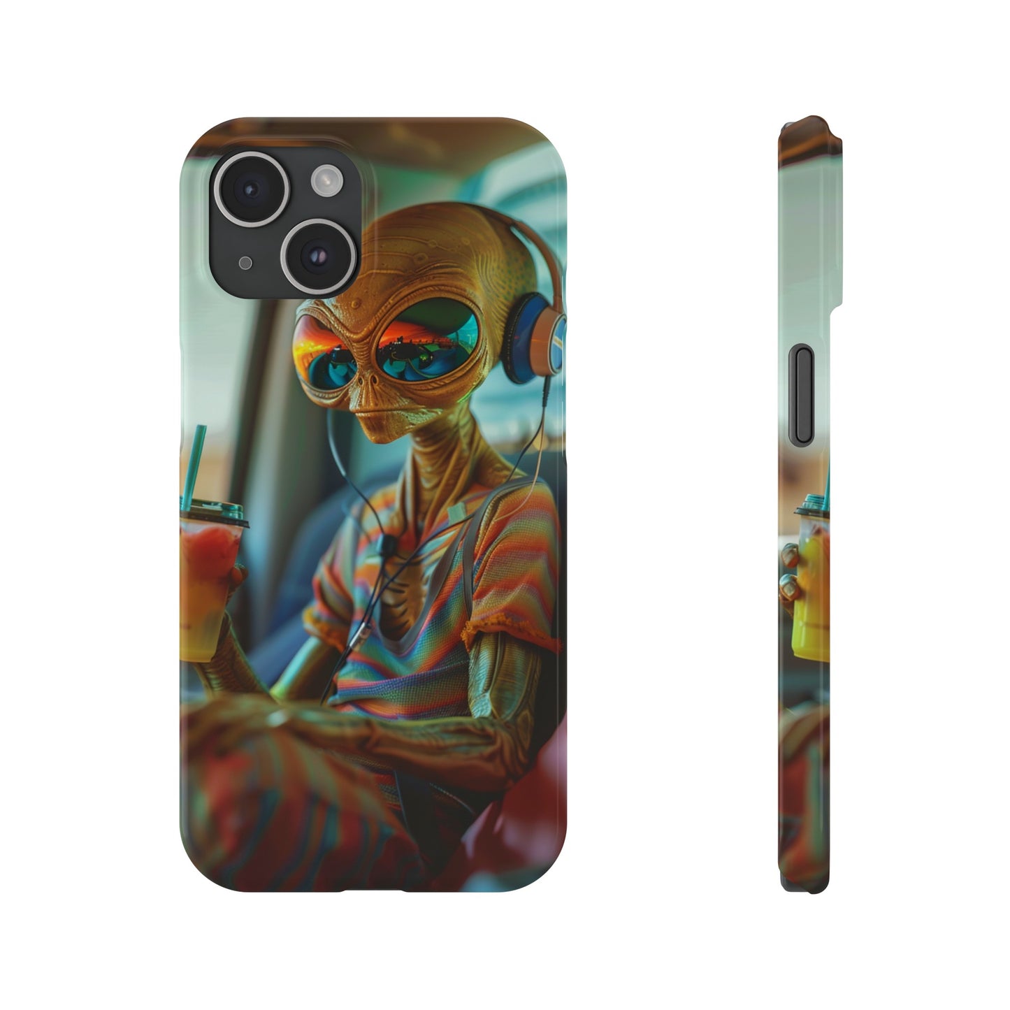 ‘Cosmic Commute’ - iPhone 15 Slim Phone Case