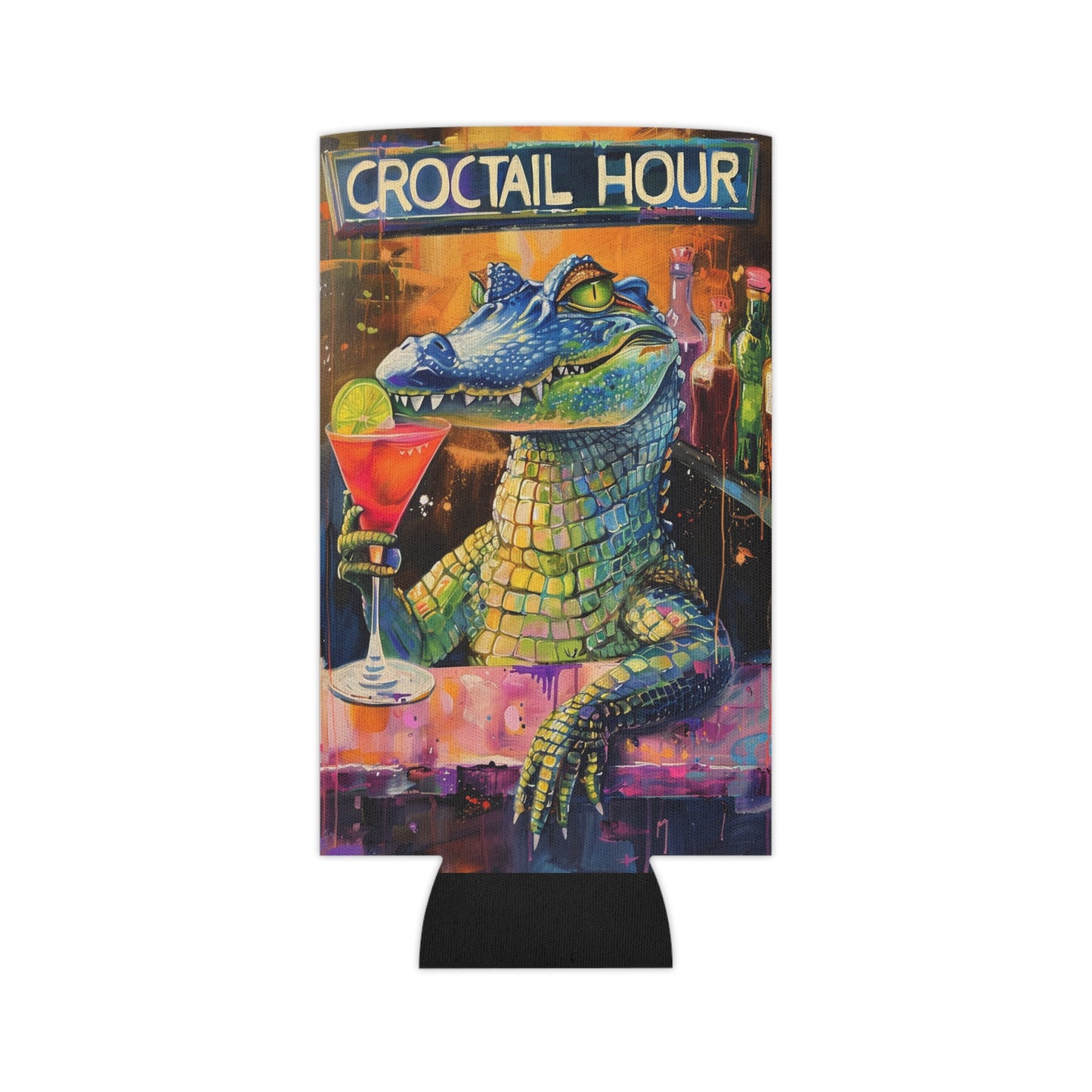 'Croctail Hour' Can Cooler (Koozie) - Slim Size