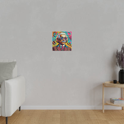 Albert Einstein ft Gucci Pop Art Painting - Matte Canvas, Stretched, 0.75"